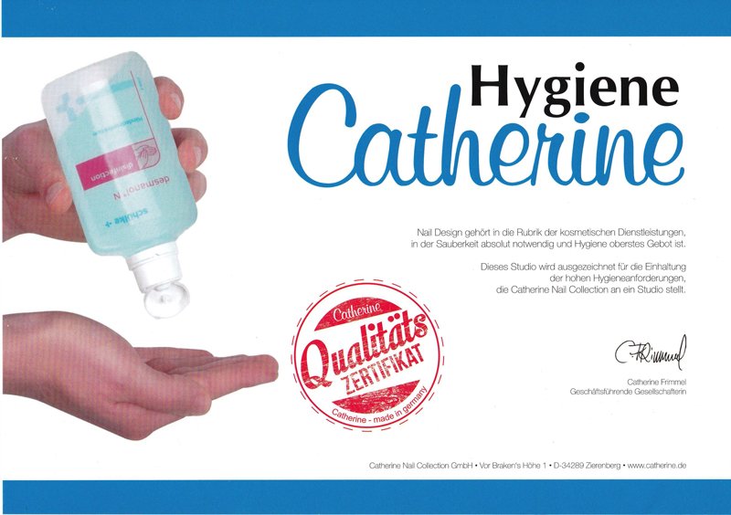 Zertifikat Catherine Hygiene
